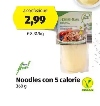 ALDI Enjoy free noodles con 5 calorie offerta