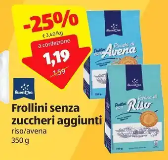 ALDI Buon ora frollini senza zuccheri aggiunti offerta