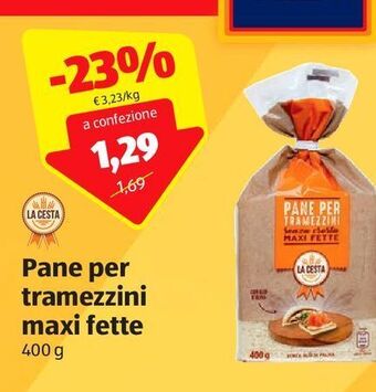 ALDI La cesta pane per tramezzini maxi fette offerta