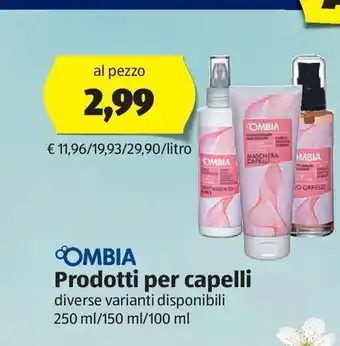 ALDI Ombia prodotti per capelli offerta