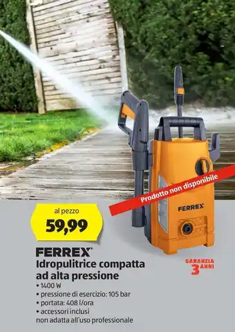 ALDI Ferrex idropulitrice compatta ad aria pressione offerta