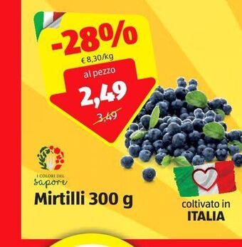 ALDI I colori del sapore mirtilli 300 g offerta