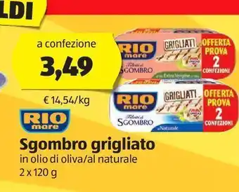 ALDI Rio mare sgombro grigliato offerta