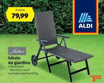 ALDI Sdraio da spiaggia belavi offerta