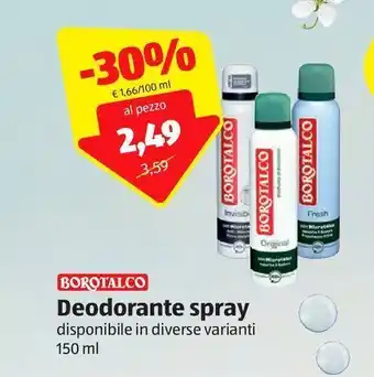 Borotalco deodorante spray