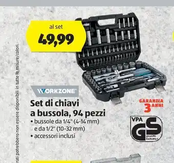 ALDI Work zone set di chiavi a bussola 94 pezzi offerta