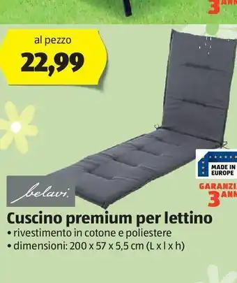 ALDI Belavi cuscino premium per lettino offerta