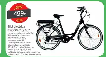 DPiù Bici Elettrica E4000 City 26 offerta