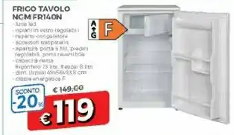 Ngm Frigo Tavolo Fr140n