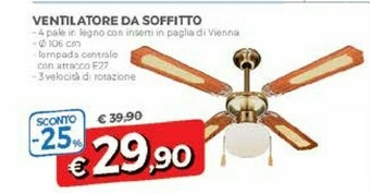 DPiù Ventilatore Da Soffitto offerta