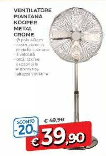 DPiù Kooper Ventilatore offerta