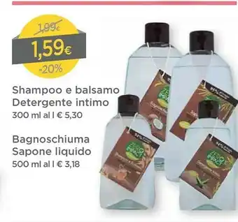 DPiù Shampoo E Balsamo Detergente Intimo offerta