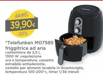DPiù Telefunken Telefunken Mo7585 Friggitrice Ad Aria offerta