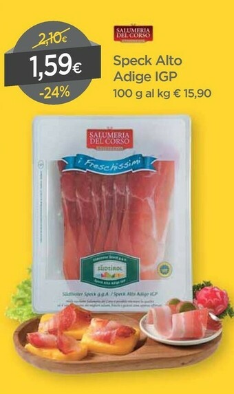 DPiù Salumeria del corso Speck Alto Adige offerta