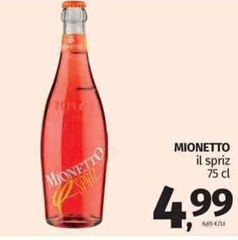 Pam Mionetto il spriz 75 cl offerta