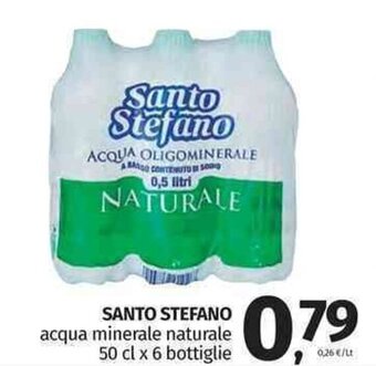 Pam Santo Stefano Acqua Minerale Naturale 50 cl x 6 Bottiglie offerta
