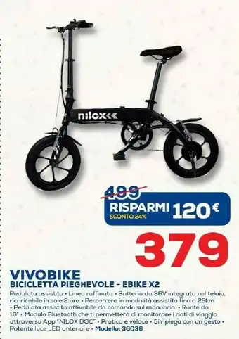 Euronics Nilox DOC E-bike X2 Nero Acciaio 40,6 Cm (16") 20,5 Kg offerta