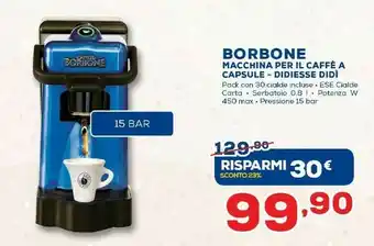 Euronics Caffe Borbone Didiesse DiDi Macchina Per Caffè Con Capsule 0,8 L Semi-automatica offerta