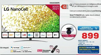 Euronics LG NanoCell 55NANO886PB TV 139,7 Cm (55") 4K Ultra HD Smart TV Wi-Fi Argento offerta