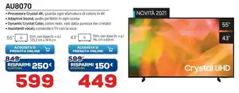 Euronics Samsung AU8070 43" offerta