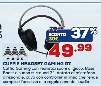 Euronics Maze Cuffie offerta
