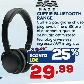 Euronics Maze Cuffie offerta