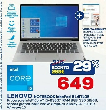 Euronics Microsoft Notebook offerta