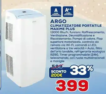 Euronics Argo Condizionatori portatili offerta