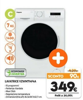Expert Zoppas VZWM714F4A offerta