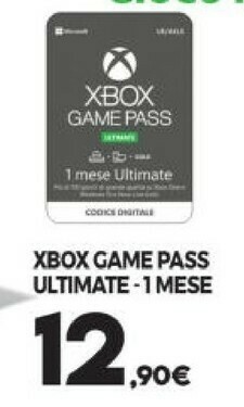 Expert Microsoft Xbox Game Pass 1 Mese Ultimate offerta