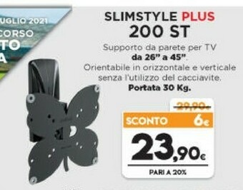Expert Meliconi SlimStyle Plus 200 ST 101,6 Cm (40") Nero offerta