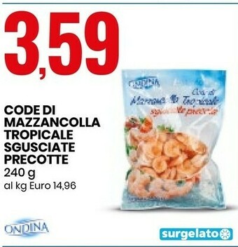 Ondina Code Di Mazzancolla Tropicale Sgusciate Precotte