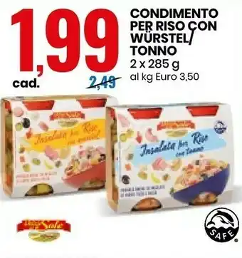 Eurospin Delizie Dal Sole Condimento Per Riso Con Wurstel offerta
