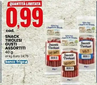 Eurospin Giro Tra I Sapori Di Strada Snack Tirolesi Gusti Assortiti offerta
