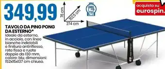 Tavolo Da Ping Pong Da Esterno