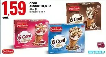 Eurospin Dolciando Coni Assortiti 6PZ offerta