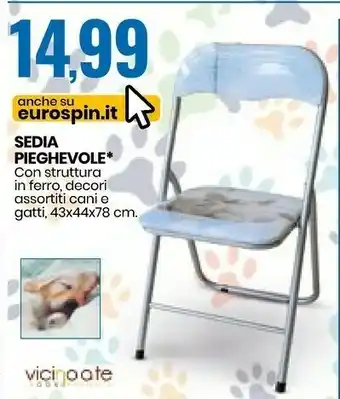 Eurospin Vicinoate Sedia Pieghevole offerta