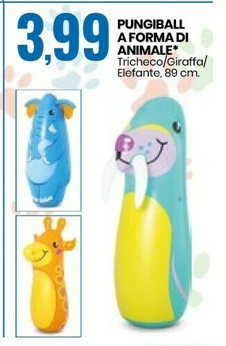 Pungiball A Forma Di Animale Tricheco / Giraffa / Elefante