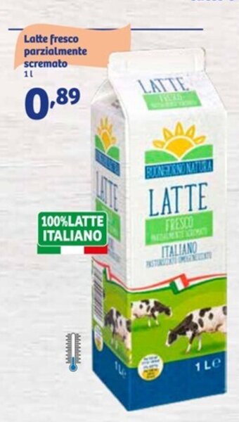In'S Mercato Latte fresco parzialmente scremato 1 l offerta