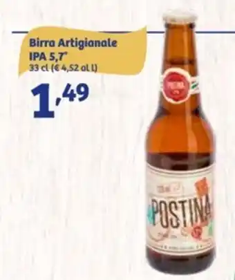 In'S Mercato Birra Artigianale IPA 5,7° 33 cl offerta
