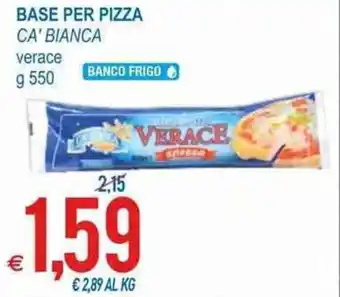MD Discount Ca' Bianca Base per pizza 550 g offerta