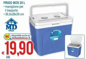 MD Discount Frigo Box 25 L 36,5x28x39 cm offerta