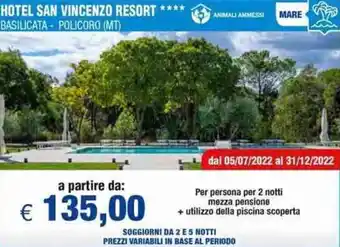 MD Discount Hotel San Vincenza Resort offerta