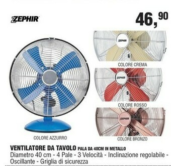 BricolaRge Zephir Ventilatore offerta
