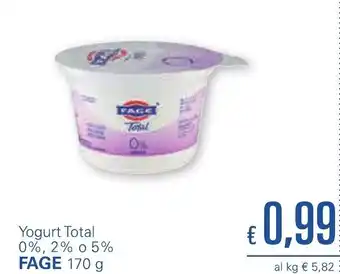 Fage Yogurt Total 0%, 2% o 5% 170 g