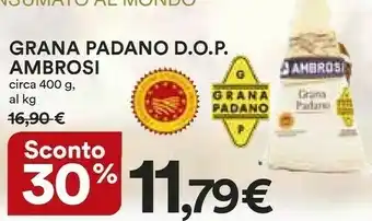 Ipercoop Ambrosi Grana Padano DOP offerta