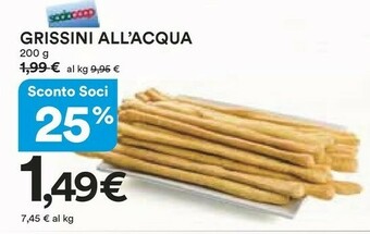 Ipercoop Grissini All'acqua offerta