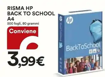 Ipercoop HP HP Risma Back To School A4 offerta