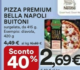 Ipercoop Buitoni Buitoni Pizza Premium Bella Napoli offerta