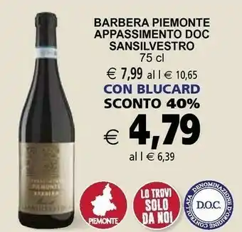 Il Gigante Barbera Barbera offerta